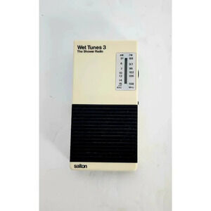 Vintage 1985 Wet Tunes 3 AM/FM Shower Radio, Salton Inc, RARE